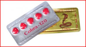 Strip met 5 roodkleurige Cobra pillen